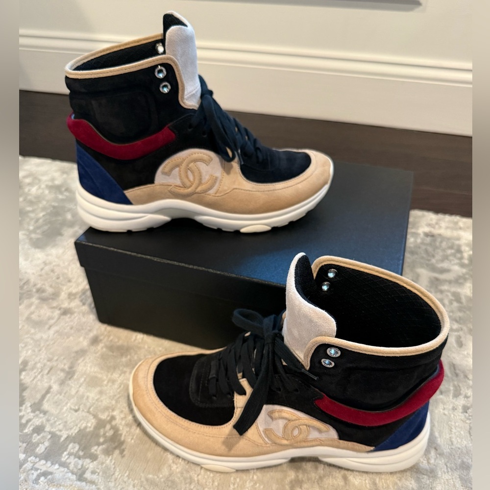 Chanel Multicolor High-Top Sneakers size women's 38